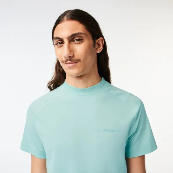 Áo Thun Nam Lacoste Slim Fit Organic Cotton Pique T-Shirt TH6702-LGF Màu Xanh Pastel Size 3
