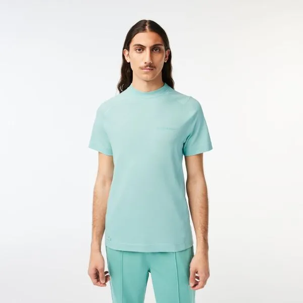 Áo Thun Nam Lacoste Slim Fit Organic Cotton Pique T-Shirt TH6702-LGF Màu Xanh Pastel Size 3
