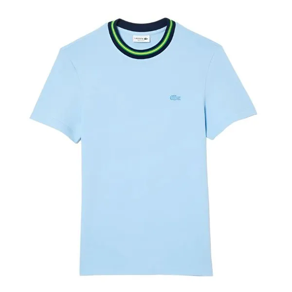 Áo Thun Nam Lacoste Stripe Collar Stretch Pique T-Shirt TH1131 - HBP Màu Xanh Pastel Size 5 - Thời trang - Vua Hàng Hiệu