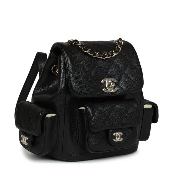 Balo Nữ Chanel Caviar Light Gold Hardware Backpack Màu Đen N-HL - Túi xách - Vua Hàng Hiệu