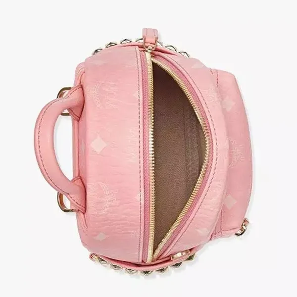 Balo Nữ MCM Stark Bebe Boo Side Studs Backpack Màu Hồng
