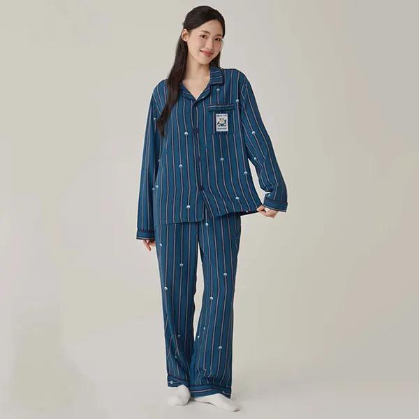 Bộ Ngủ Pyjama Dài Tay Nữ Spao SPPPE49U06-GR Màu Xanh - Thời trang - Vua Hàng Hiệu