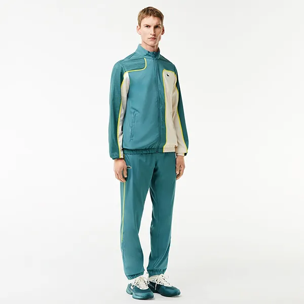 Bộ Quần Áo Gió Nam Lacoste Colorblock Tennis Sweatsuit WH7573-IV1 Màu Xanh Trắng Size 4 - Thời trang - Vua Hàng Hiệu