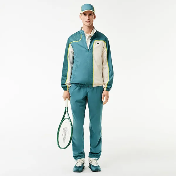 Bộ Quần Áo Gió Nam Lacoste Colorblock Tennis Sweatsuit WH7573-IV1 Màu Xanh Trắng Size 4 - Thời trang - Vua Hàng Hiệu