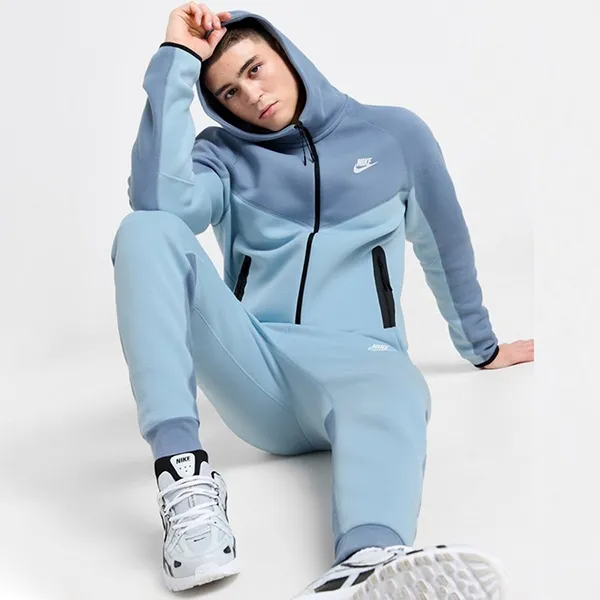 Bộ Quần Áo Nỉ Nam Nike Tech Fleece Hoodie And Jogger Set Màu Xanh Nhạt Size XL - Thời trang - Vua Hàng Hiệu