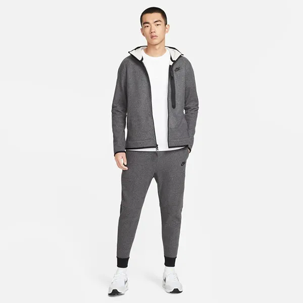 Bộ Quần Áo Thể Thao Nam Nike Sportswear Tech Fleece Full Zip Grey DQ4802-010 / DQ4809-010 Màu Xám Size M
