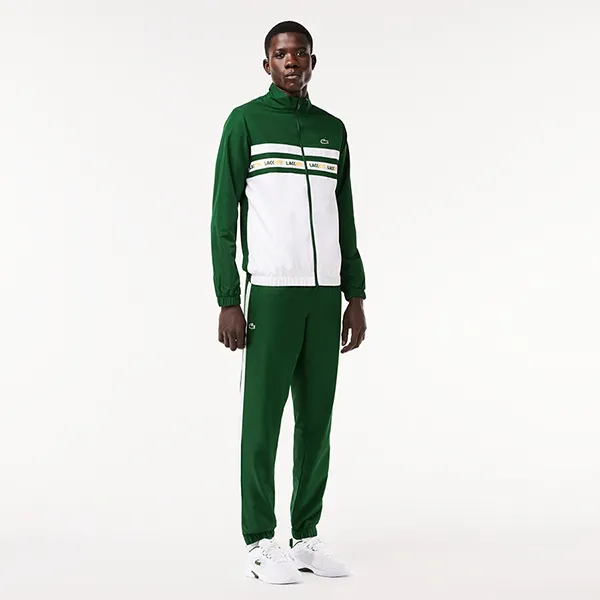 Bộ Thể Thao Nam Lacoste Men's Tennis Sweatsuit WH7567-51 291 Màu Xanh Green