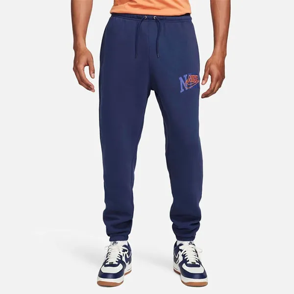 Bộ Thể Thao Nam Nike Club Fleece Pullover Hoodie FV4448-410/FV4453-410 Màu Xanh Navy S