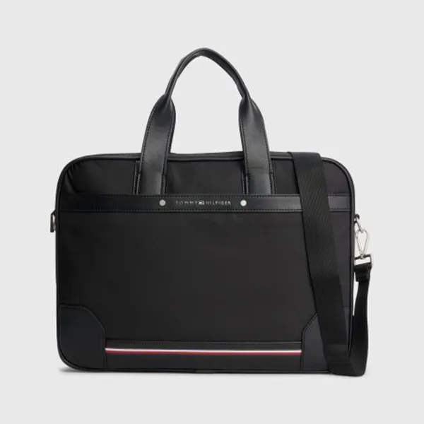 Cặp Xách Tay Nam Tommy Hilfiger Repreve Laptop Bag AM11301 - 001 Màu Đen