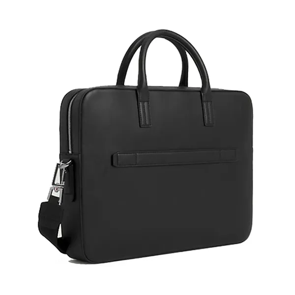 Cặp Xách Tay Nam Tommy Hilfiger Monogram Embossed Laptop Bag AM11525 - 001 Màu Đen
