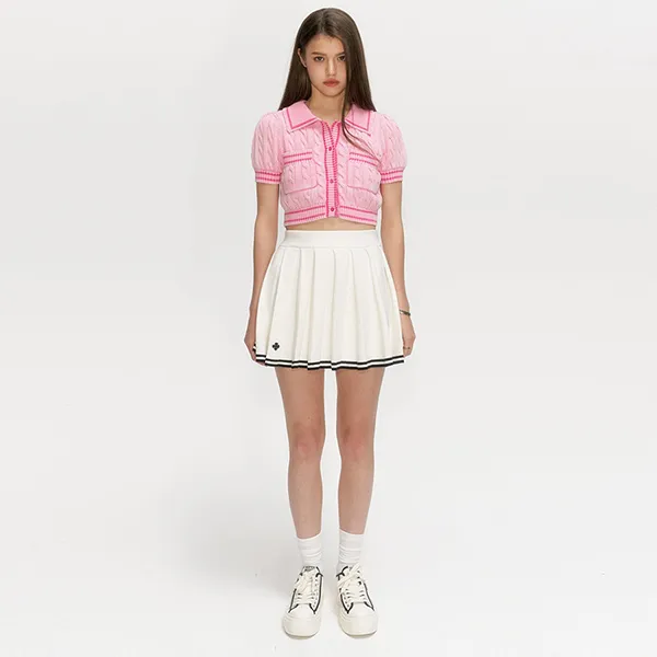 Chân Váy Nữ SMFK White With Logo Embroidered US003W Màu Trắng Size L - Thời trang - Vua Hàng Hiệu
