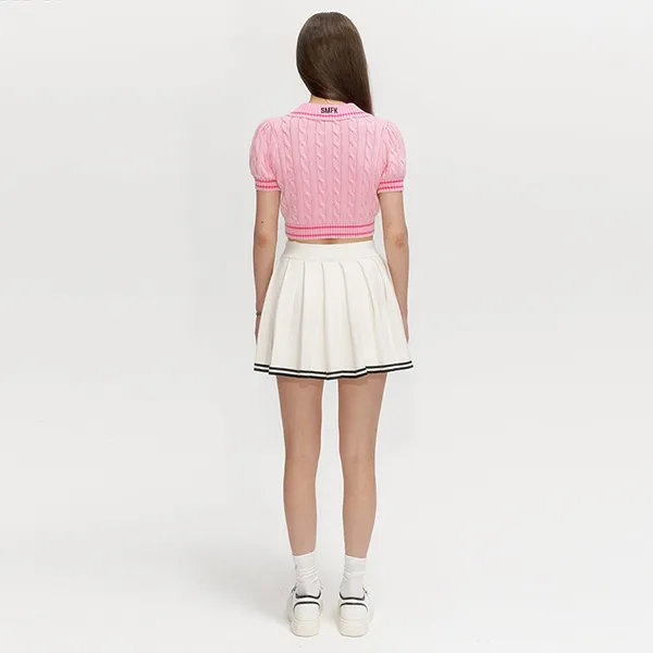 Chân Váy Nữ SMFK White With Logo Embroidered US003W Màu Trắng Size L - Thời trang - Vua Hàng Hiệu
