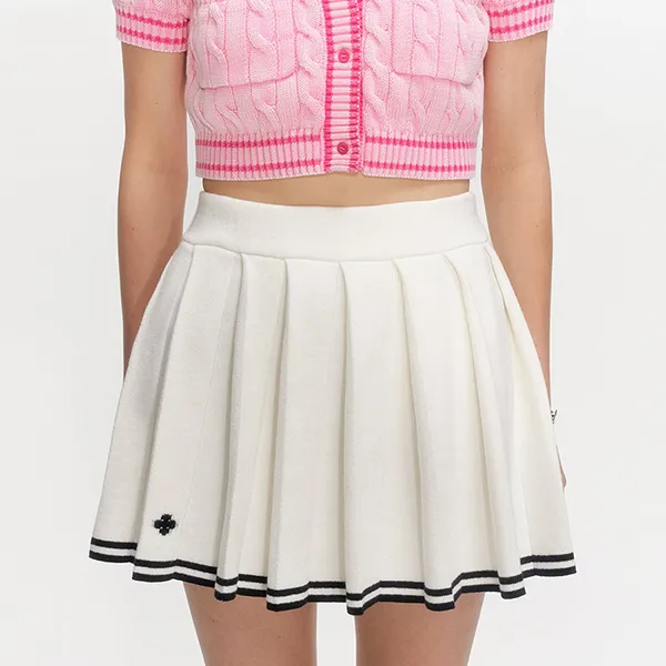 Chân Váy Nữ SMFK White With Logo Embroidered US003W Màu Trắng Size L - Thời trang - Vua Hàng Hiệu