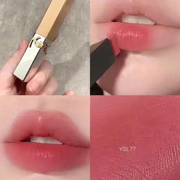 Combo Son Yves Saint Laurent YSL (Rouge Pur Couture The Slim Collector 77 Love Beyond Match Màu Hồng Đất Và The Slim Vỏ Đỏ 314 Màu Đỏ Đất) Kèm Hộp