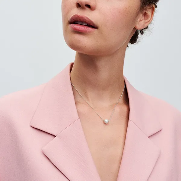 Dây Chuyền Nữ Pandora Treated Freshwater Cultured Pearl Collier Necklace 393167C01-45 Màu Bạc - Trang sức - Vua Hàng Hiệu