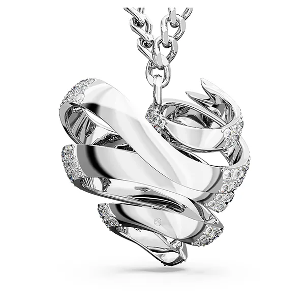 Dây Chuyền Nữ Swarovski Hyperbola Pendant Heart, Large, White, Rhodium Plated 5647578 Màu Bạc - Trang sức - Vua Hàng Hiệu