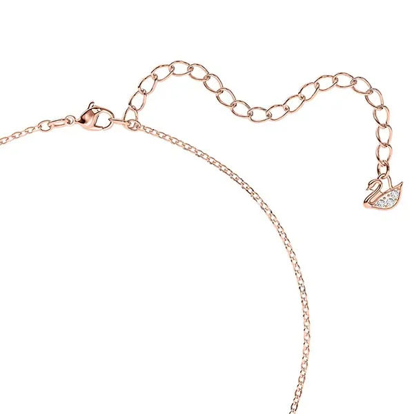 Dây Chuyền Nữ Swarovski Iconic Swan Pendant Black Rose-Gold Tone Plated 5204133 Màu Vàng Đen (Box Hồng)