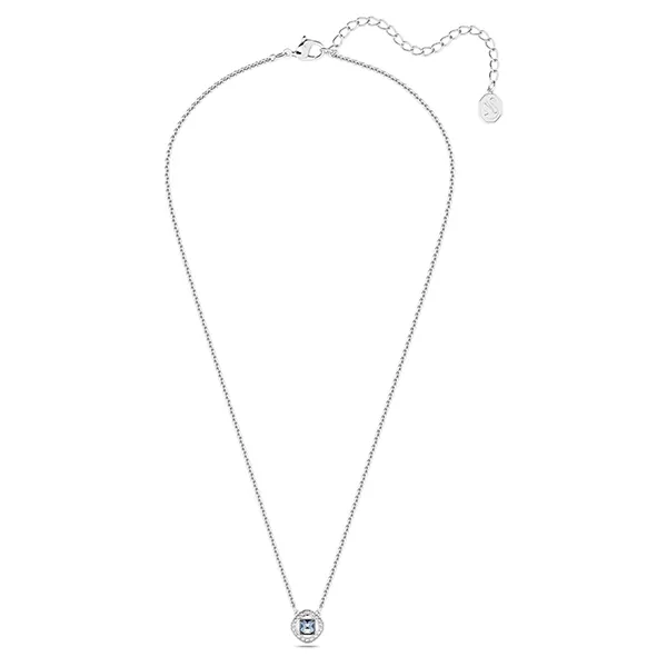 Dây Chuyền Nữ Swarovski Una Angelic Necklace Square Cut, Blue, Rhodium Plated 5662142 Màu Bạc/Xanh - Trang sức - Vua Hàng Hiệu