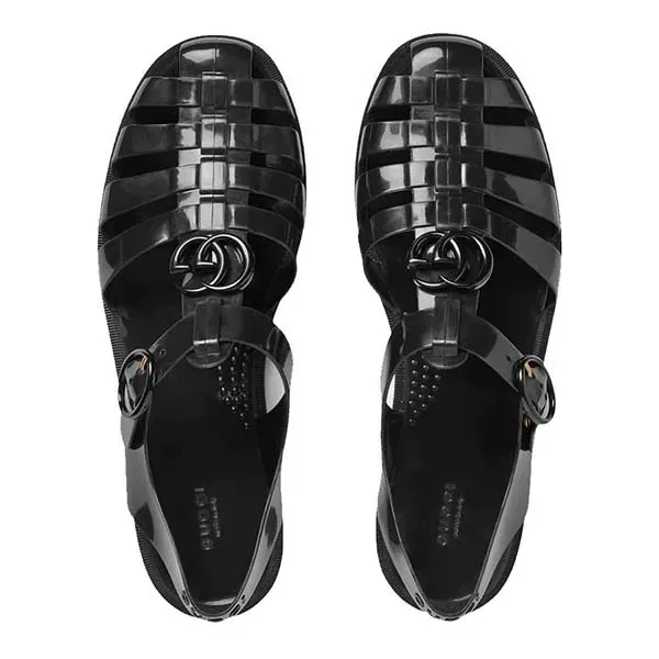 Dép Sandal Nam Gucci Men's Sandal With Double G Màu Đen Size 42 - Dép - Vua Hàng Hiệu