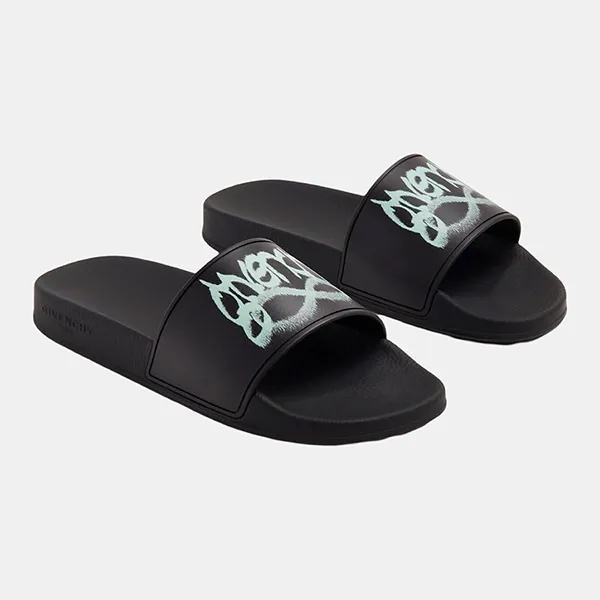Dép Givenchy Slide Sandals In Rubber With Givenchy Infinity Print BH301TH1MD 012 Màu Đen Size 40 - Dép - Vua Hàng Hiệu