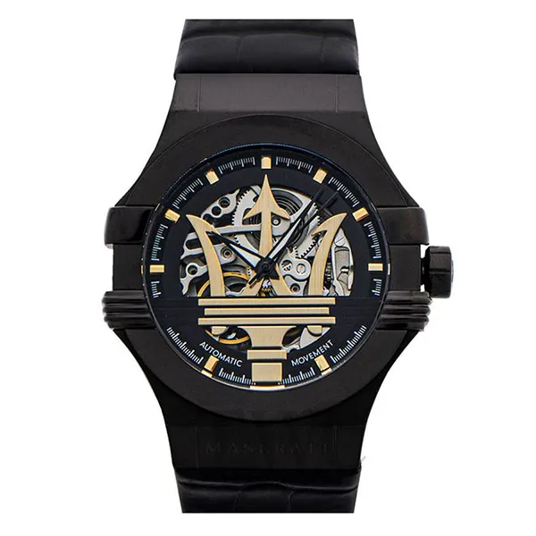 Đồng Hồ Nam Maserati Potenza Skeleton Dial Black Leather R8821108027 Màu Đen - Đồng hồ - Vua Hàng Hiệu