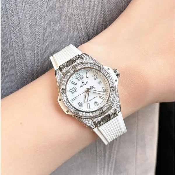 Đồng Hồ Nữ Hublot One Click 33 Pave Màu Trắng - Đồng hồ - Vua Hàng Hiệu