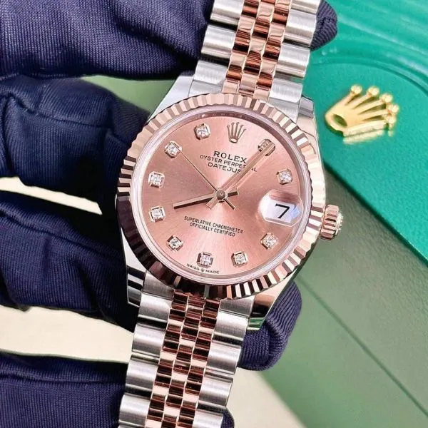 Đồng Hồ Nữ Rolex Datejust 31mm Stainless Steel And Everose Gold Silver Dial 278271-0016 Màu Bạc/Vàng Hồng - Đồng hồ - Vua Hàng Hiệu
