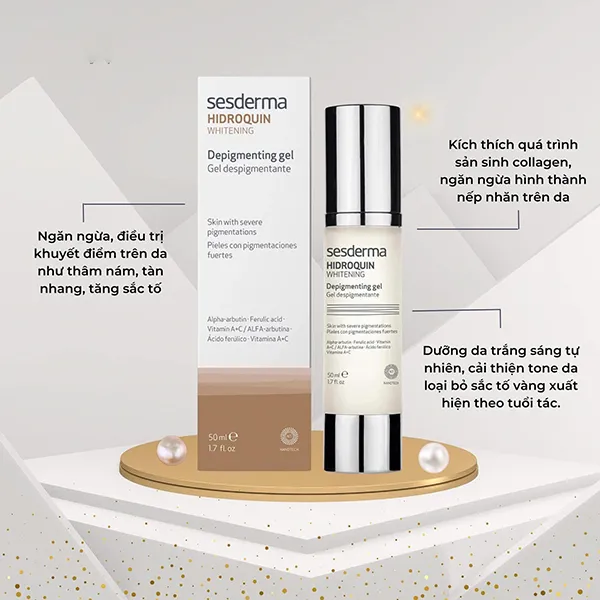 Gel Hỗ Trợ Giảm Sắc Tố Và Làm Trắng Da Sesderma Hidroquin Whitening 50ml - Mỹ phẩm - Vua Hàng Hiệu