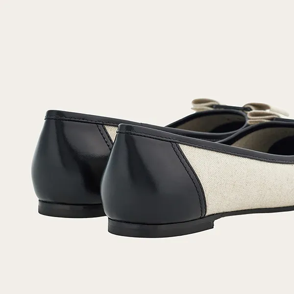 Giày Bệt Nữ Salvatore Ferragamo Varina Ballet Flat 01H948 773233 Màu Đen Be Size 40.5 N-QU - Giày - Vua Hàng Hiệu