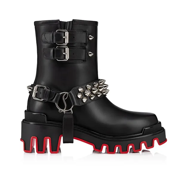 Giày Boot Nữ Christian Louboutin Dune Bike Màu Đen N-QL Size