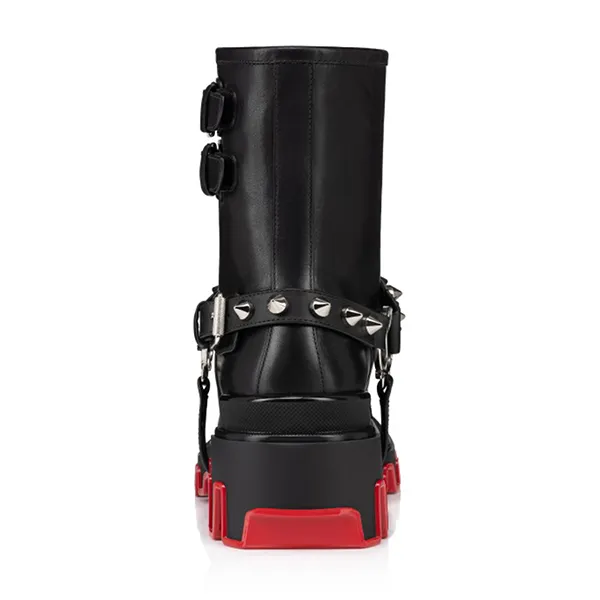 Giày Boot Nữ Christian Louboutin Dune Bike Màu Đen N-QL Size