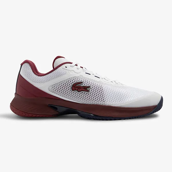 Giày Pickleball Nam Lacoste Tech Point Textile 46SMA0015-00-2G1 Màu Trắng Phối Đỏ Size 39.5