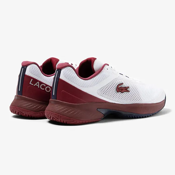 Giày Pickleball Nam Lacoste Tech Point Textile 46SMA0015-00-2G1 Màu Trắng Phối Đỏ Size 39.5