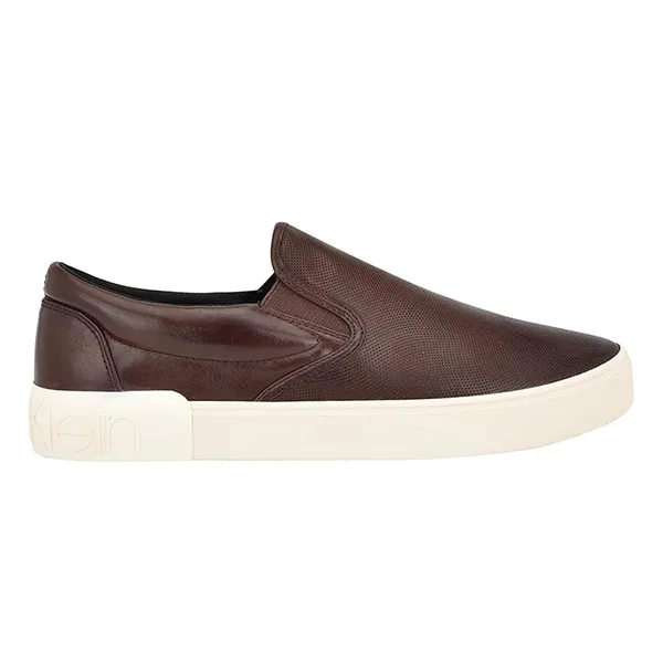Giày Slip On Nam Calvin Klein CK Men's Rydor Brown Màu Nâu Size 7.5