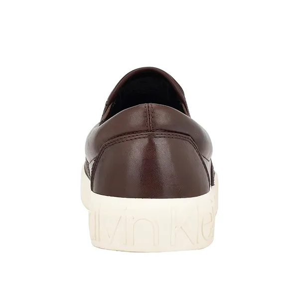 Giày Slip On Nam Calvin Klein CK Men's Rydor Brown Màu Nâu Size 7.5