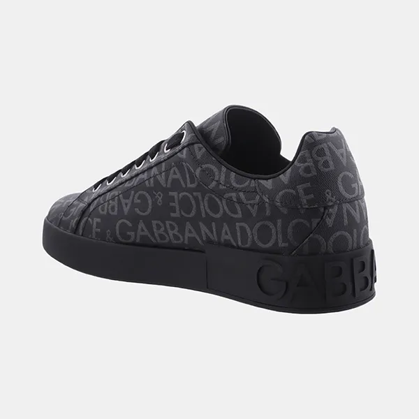 Giày Sneaker Nam Dolce & Gabbana D&G Logo CS1772 AN237 8B969 Màu Đen Size 6