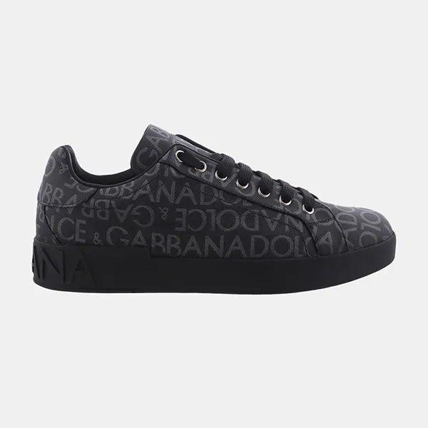 Giày Sneaker Nam Dolce & Gabbana D&G Logo CS1772 AN237 8B969 Màu Đen Size 6