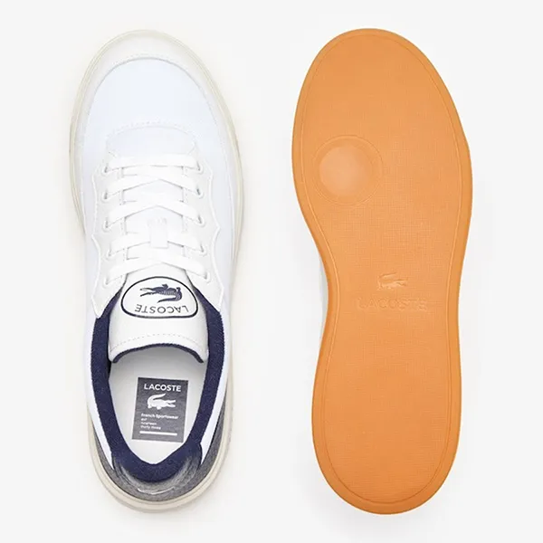 Giày Sneaker Nam Lacoste Men's G80 Club Leather 47SMA0051 Màu Trắng Cam Size 7.5 - Giày - Vua Hàng Hiệu
