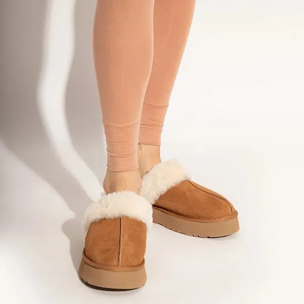 Giày Sục Nữ UGG Women's Disquette 1122550-CHE-CHE Chestnut Màu Nâu N-HM