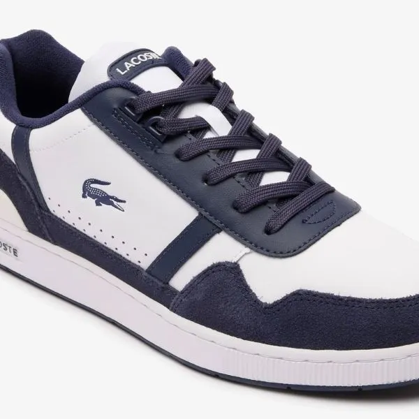 Giày Thể Thao Lacoste Men's T-Clip 223 Graphic Print Shoes Màu Xanh Trắng Size 8.5