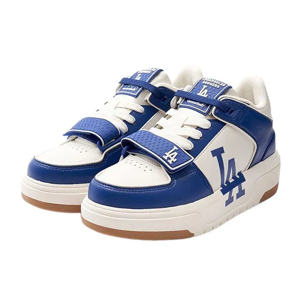Giày Thể Thao MLB Chunky Liner Mid Saffiano LA Dodgers Blue 3ASXLMF3N-07BLS Màu Xanh Blue Size 240