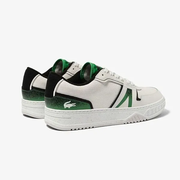 Giày Thể Thao Nam Lacoste Leather Spray Print Trainers L001 - 123 Màu Trắng Xanh Size 7.5 - Giày - Vua Hàng Hiệu