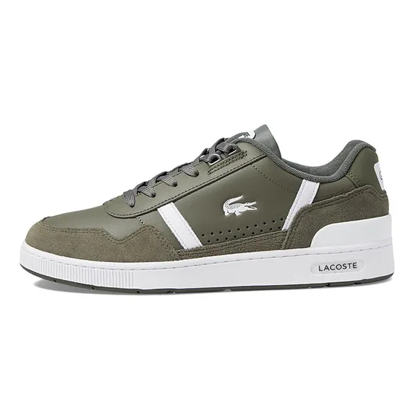 Giày Thể Thao Nam Lacoste TCLIP 223 KHK/WHT Màu Xanh Khaki Size 9