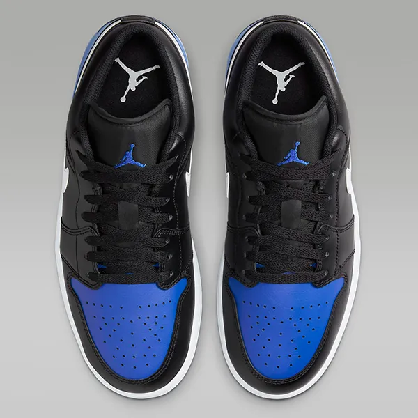 Giày Thể Thao Nam Nike Air Jordan 1 Low 553558-042 Màu Đen Phối Xanh Dương Size 40.5