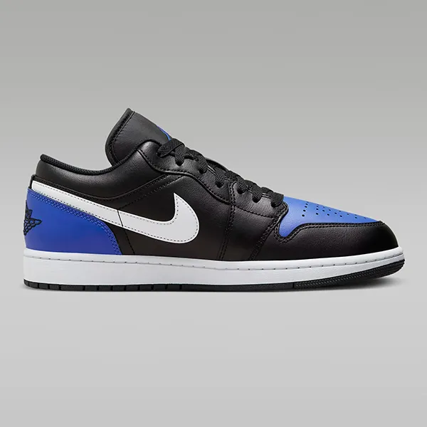 Giày Thể Thao Nam Nike Air Jordan 1 Low 553558-042 Màu Đen Phối Xanh Dương Size 40.5