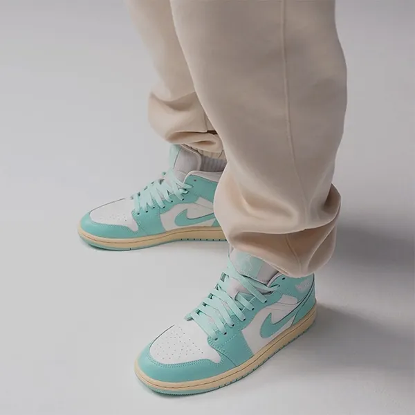Giày Thể Thao Nam Nike Air Jordan 1 MID BQ6472-132 Màu Xanh Mint/Trắng Size 43 - Giày - Vua Hàng Hiệu