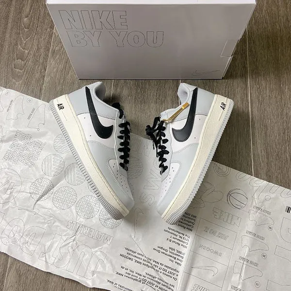 Giày Thể Thao Nike Af1 Custom Smoke Unlocker Màu Xám Trắng Size 44