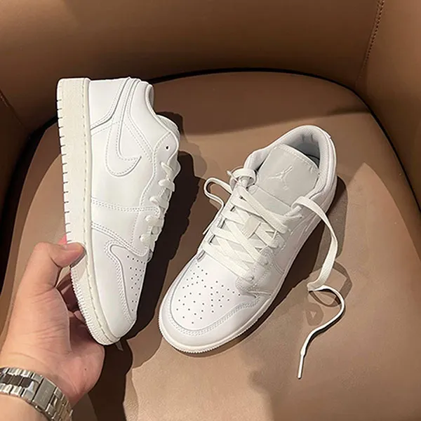Giày Thể Thao Nike Air Jordan 1 Low All White Code W DV0990 111 Màu Trắng Size 36 - Giày - Vua Hàng Hiệu