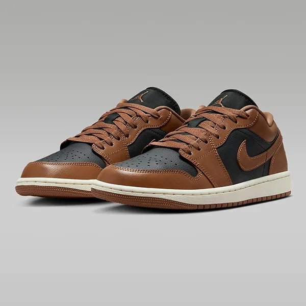 Giày Thể Thao Nike Air Jordan 1 Low DC0774-021 Màu Nâu Phối Đen Size 35.5 - Giày - Vua Hàng Hiệu