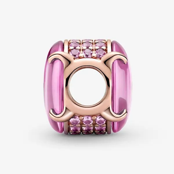 Hạt Vòng Charm Nữ Pandora Pink Oval Cabochon 789309C02 Màu Vàng Hồng - Trang sức - Vua Hàng Hiệu